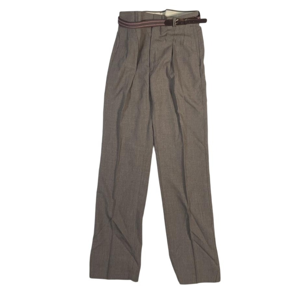 Vintage Angels Flight Dress Pants Mens 31x34 Brown Belted Pleated 70s NOS